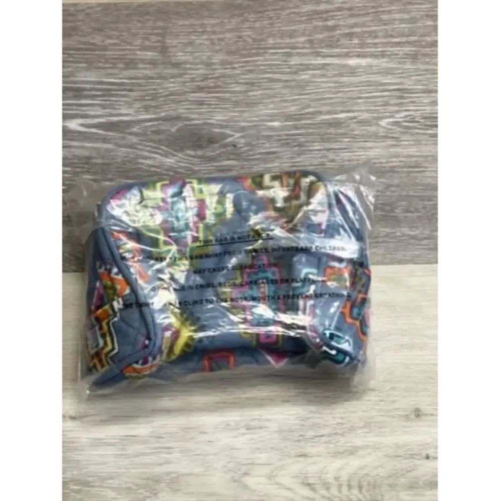 Vera Bradley Small Zip Cosmetic Bag Painted Medallions Cotton NWT MSRP $24